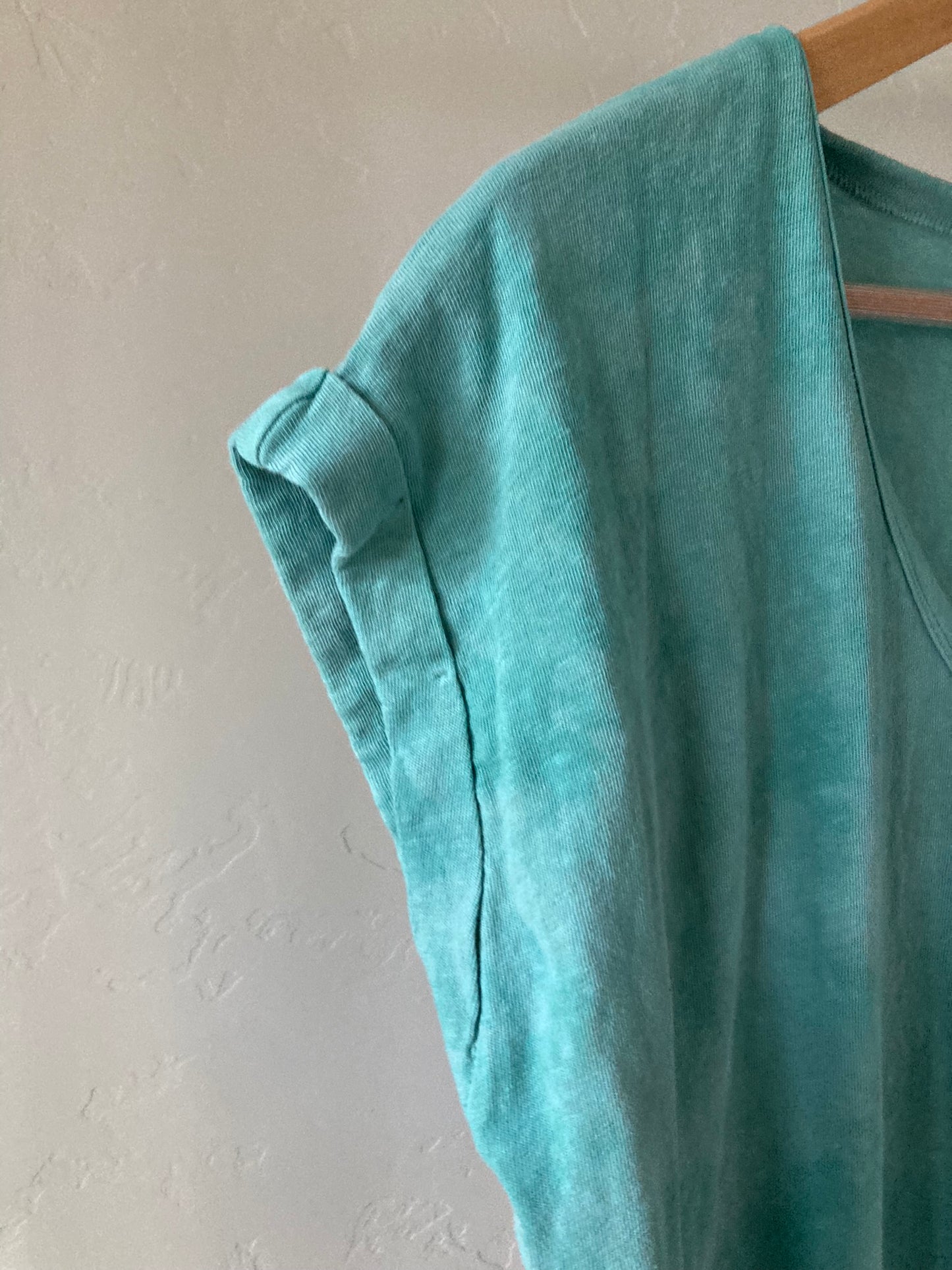 Celadon Scoop Neck Tee- M