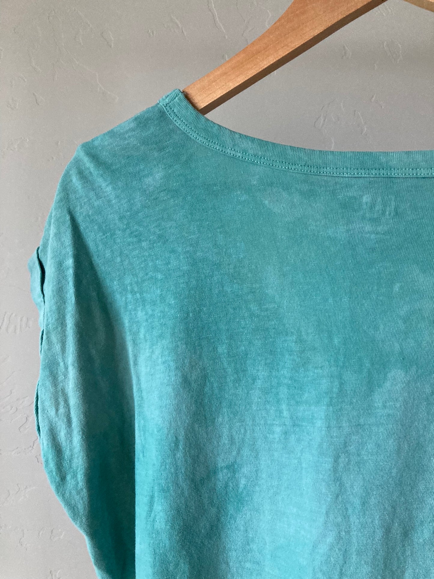 Celadon Scoop Neck Tee- M