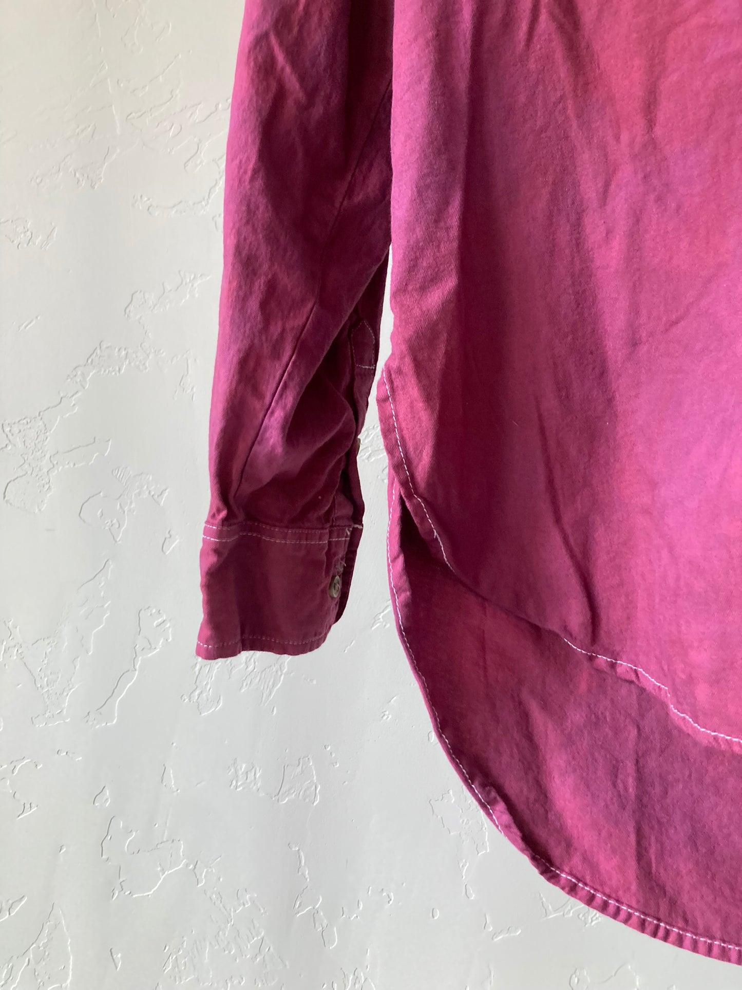 Burgundy Button-Up- XS