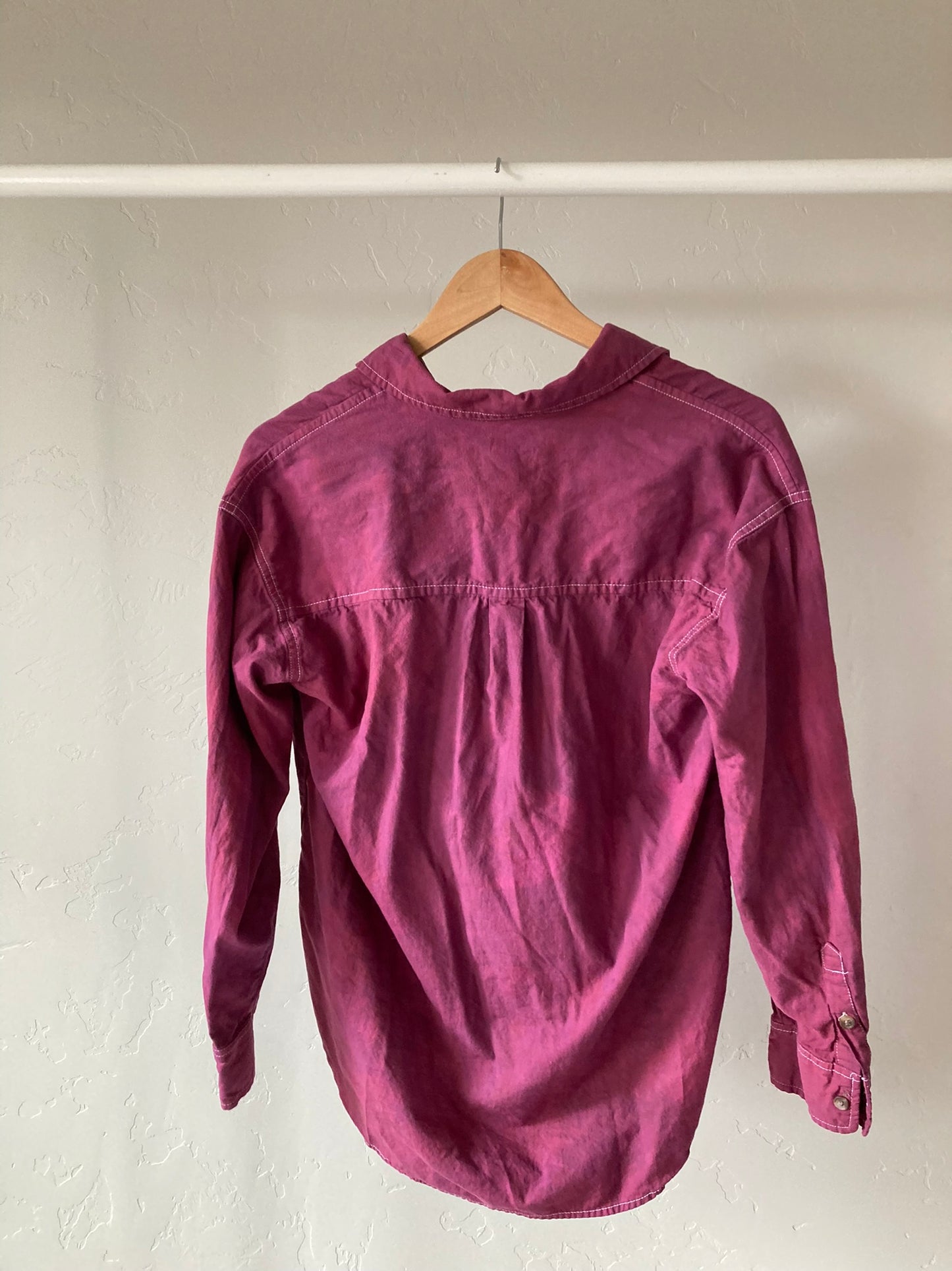 Burgundy Button-Up- XS