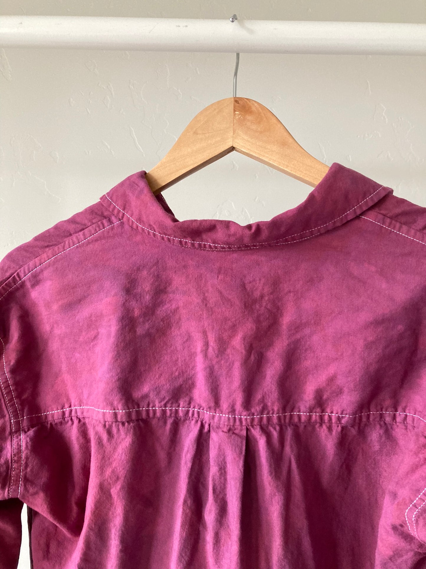 Burgundy Button-Up- XS