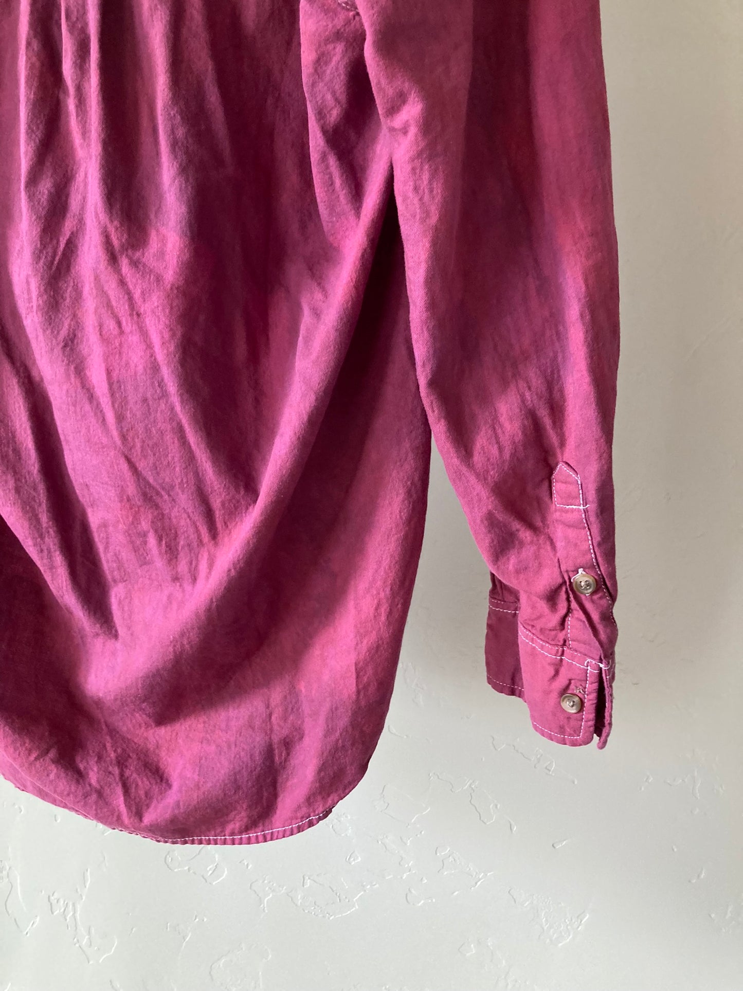 Burgundy Button-Up- XS