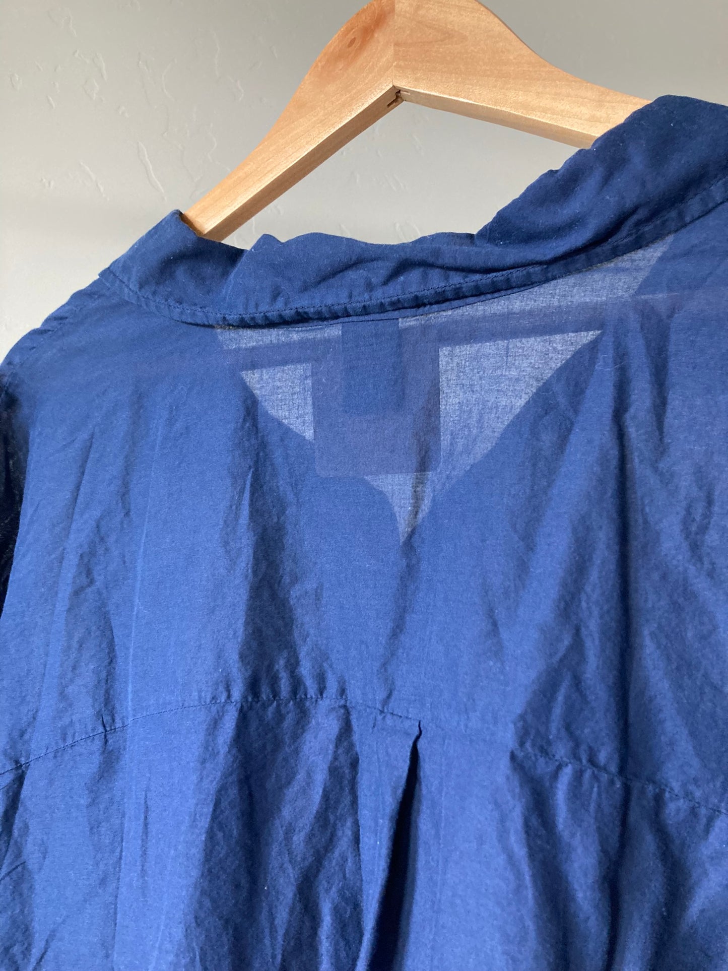 Navy Short Sleeve Button-Up- 4X