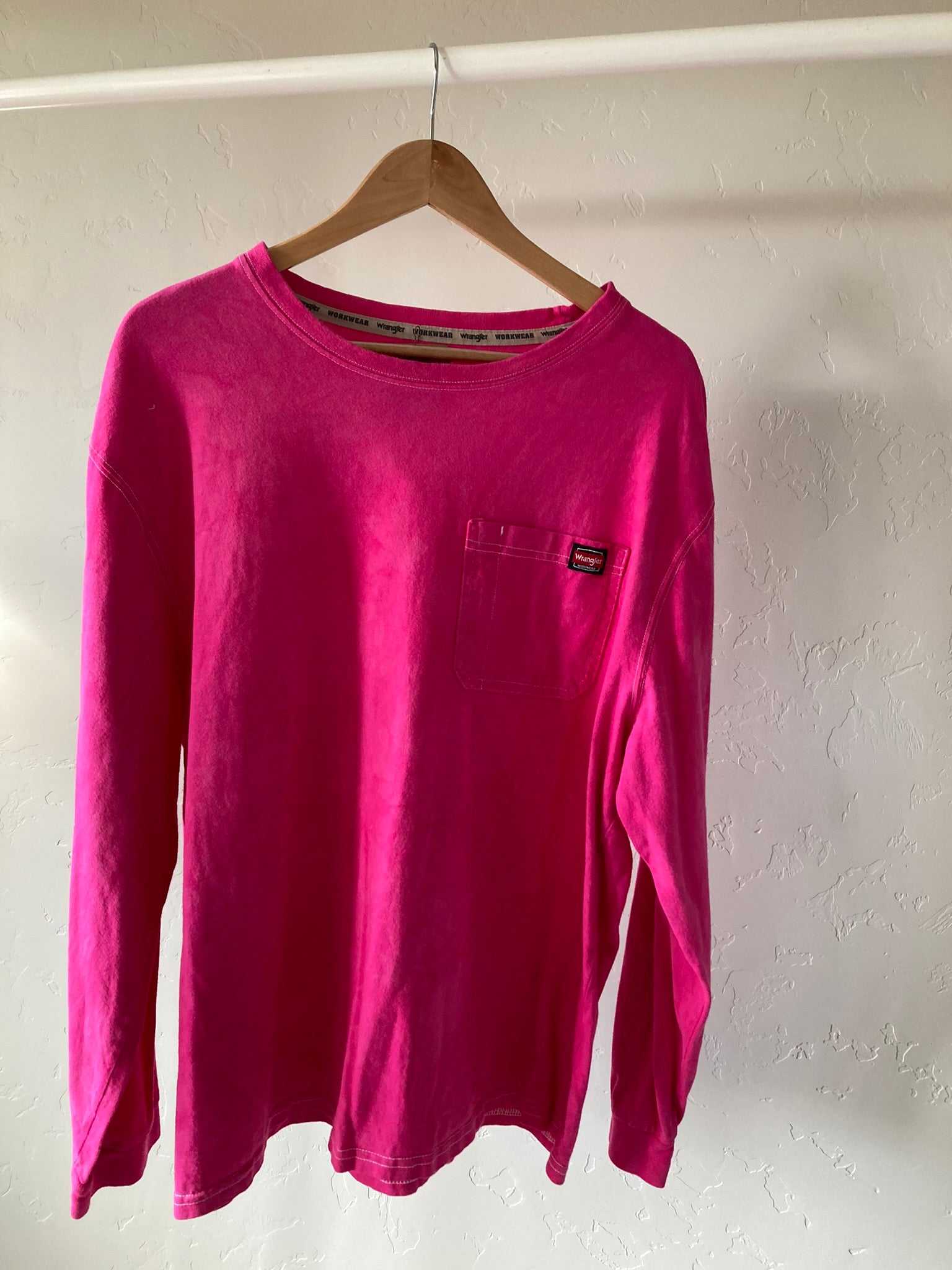 Hot Pink Long Sleeve Tee- 2X
