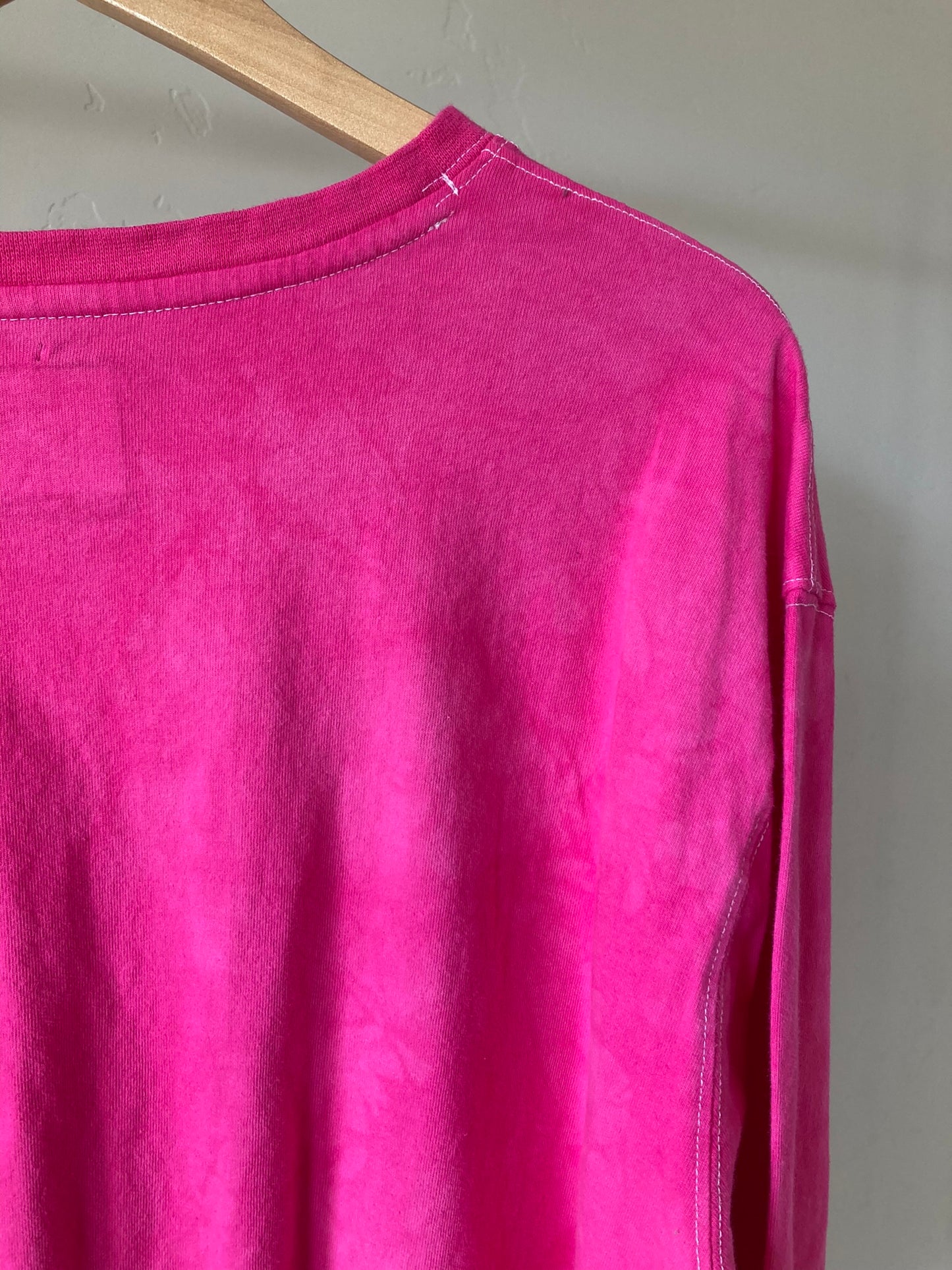 Hot Pink Long Sleeve Tee- 2X