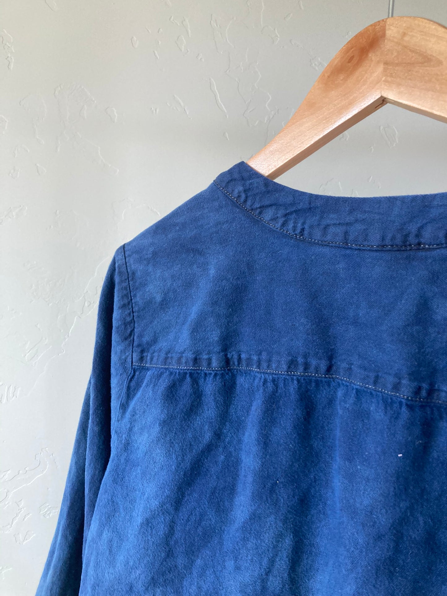 Navy Pleated Blouse- XL