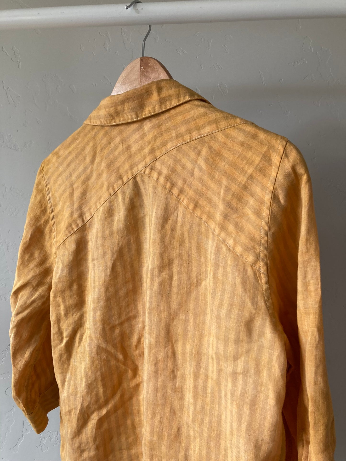 Striped Gold Button-Up- M