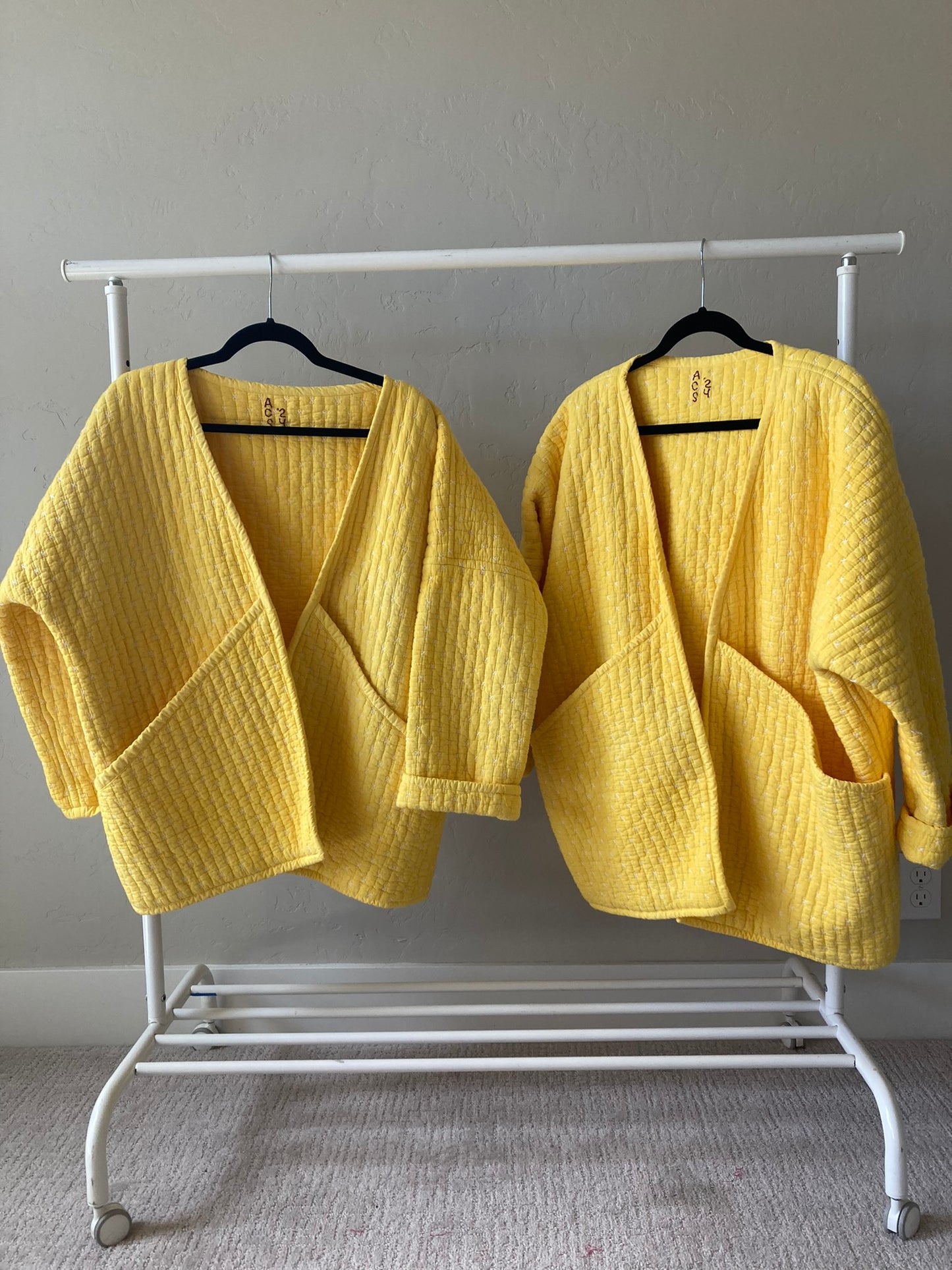 Lemon Yellow Quilt Coat