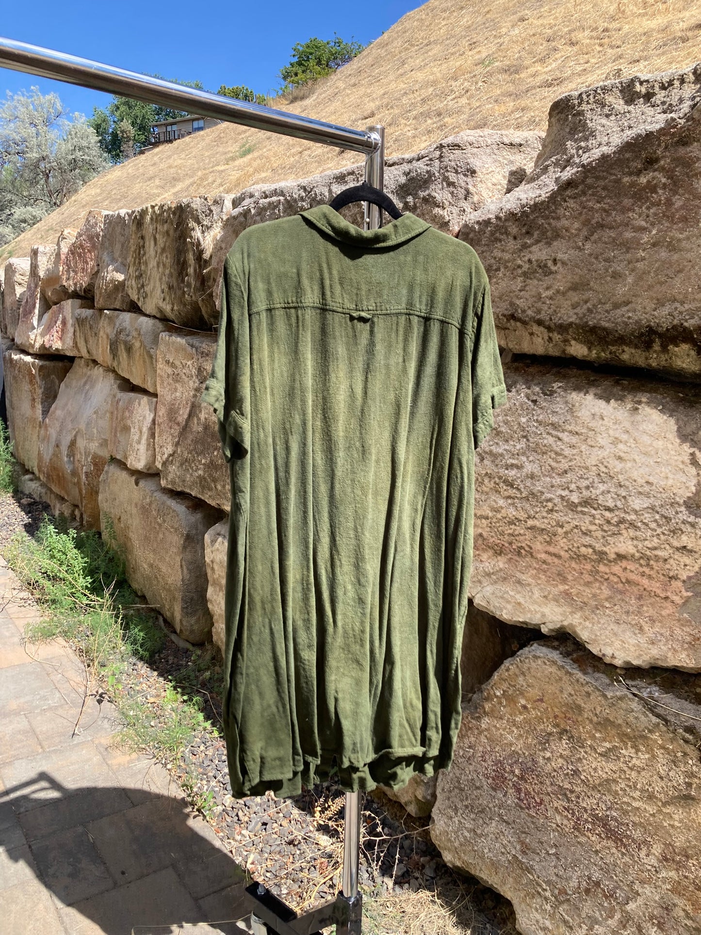 Moss Shirt Dress- 4X