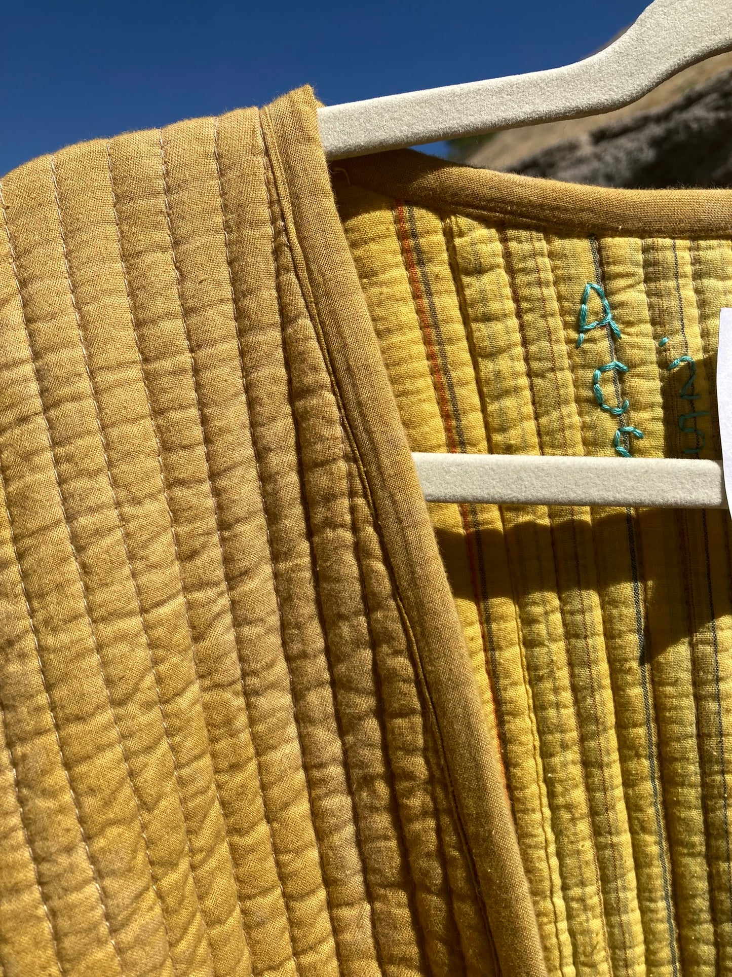 Mustard Yellow Quilt Coat