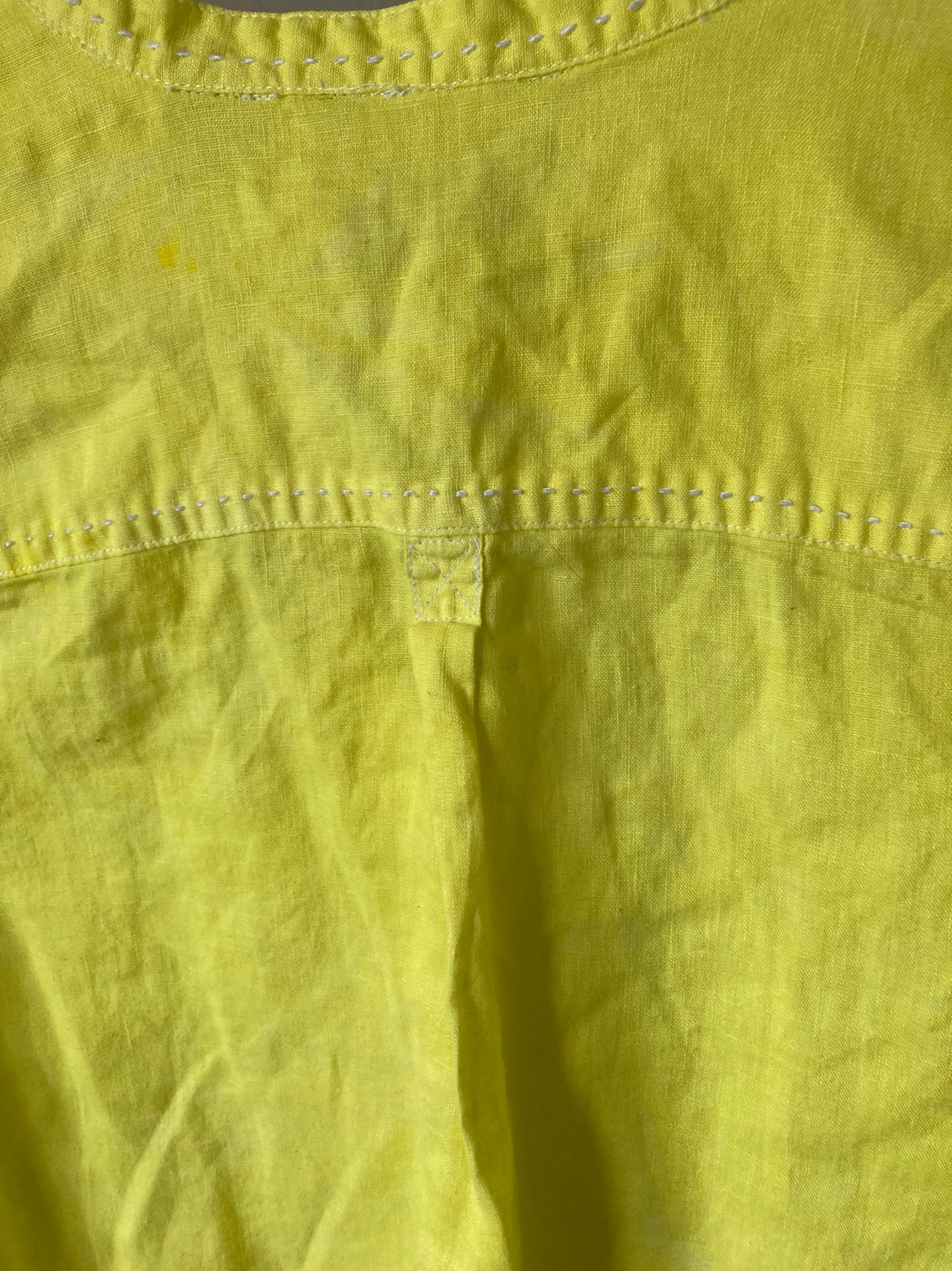 Bright Yellow Linen Top- M
