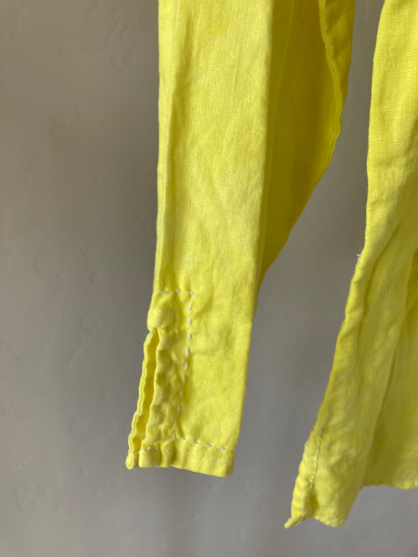 Bright Yellow Linen Top- M