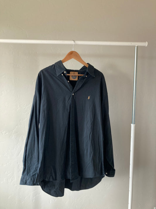 Black Button-Up- XXL