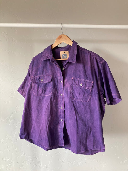 Short Sleeve Button-Up- XL