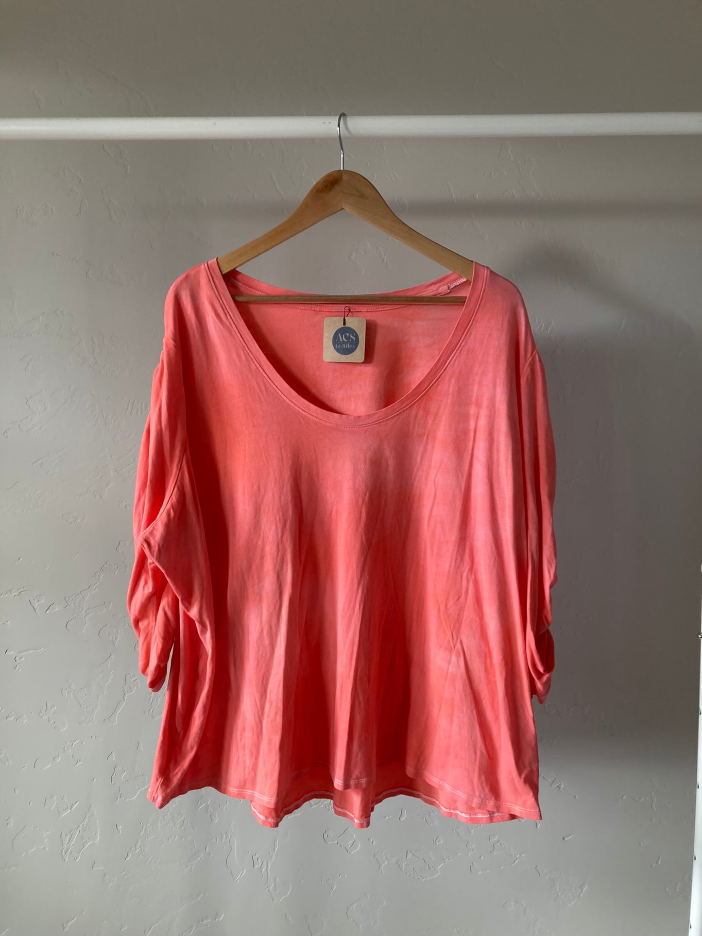 Peach Pink Top- 3X