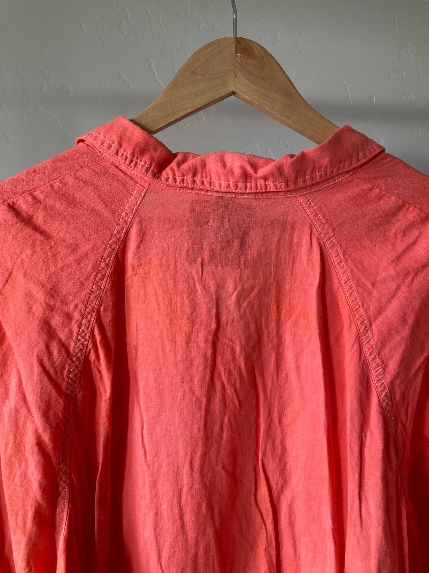 Salmon Button-Up- XXL