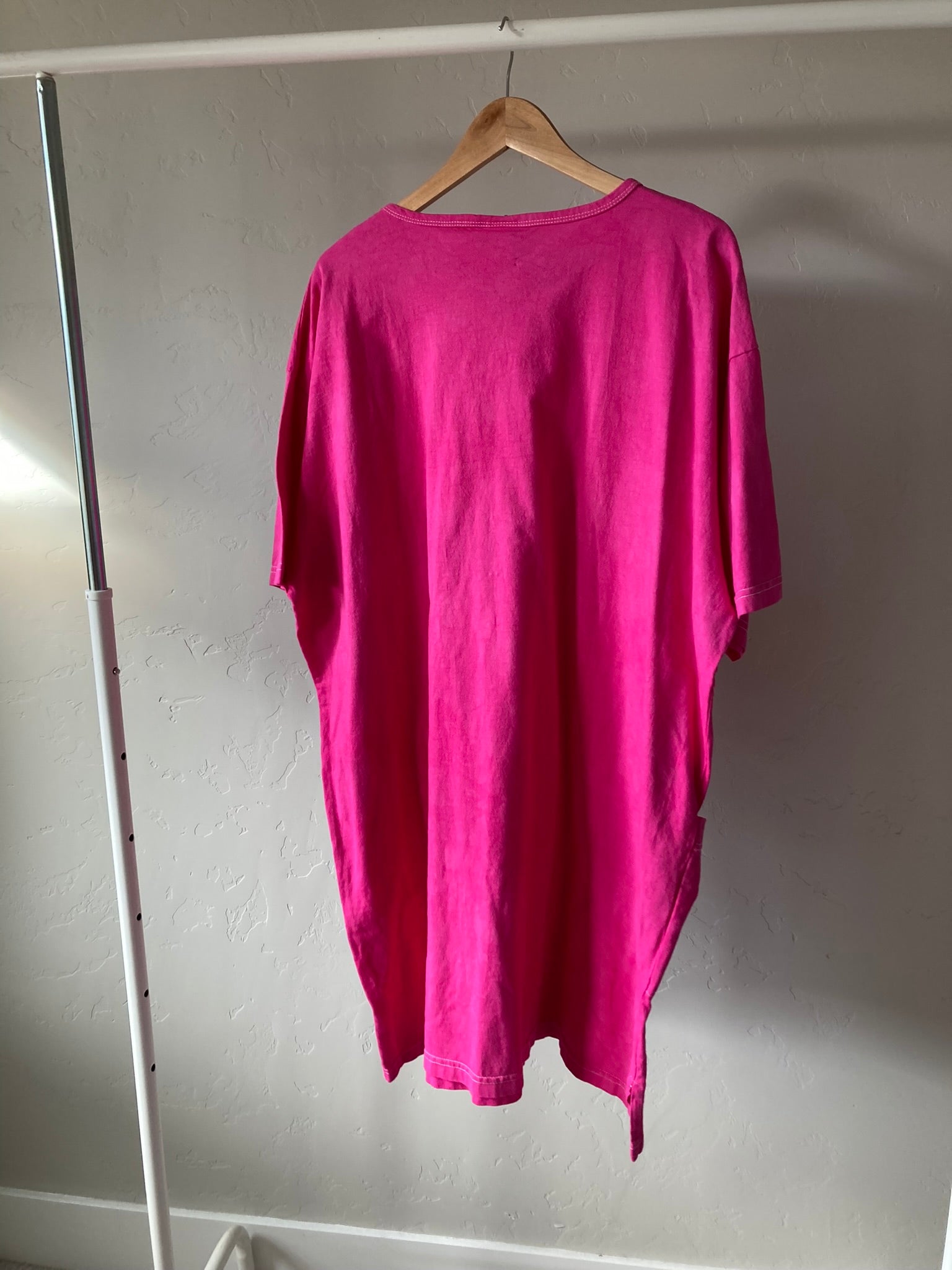 Hot Pink T-Shirt Dress- 2X ACS textiles Hot Pink T-Shirt Dress- 2X ACS textiles