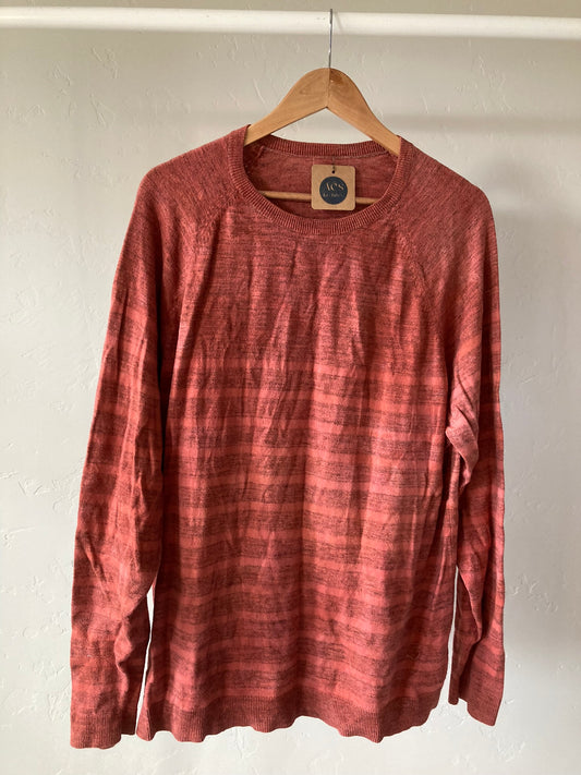 Striped Terracotta Sweater- XXL