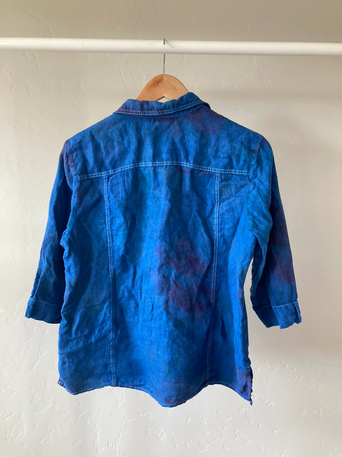 Linen Watercolor Blouse- XL