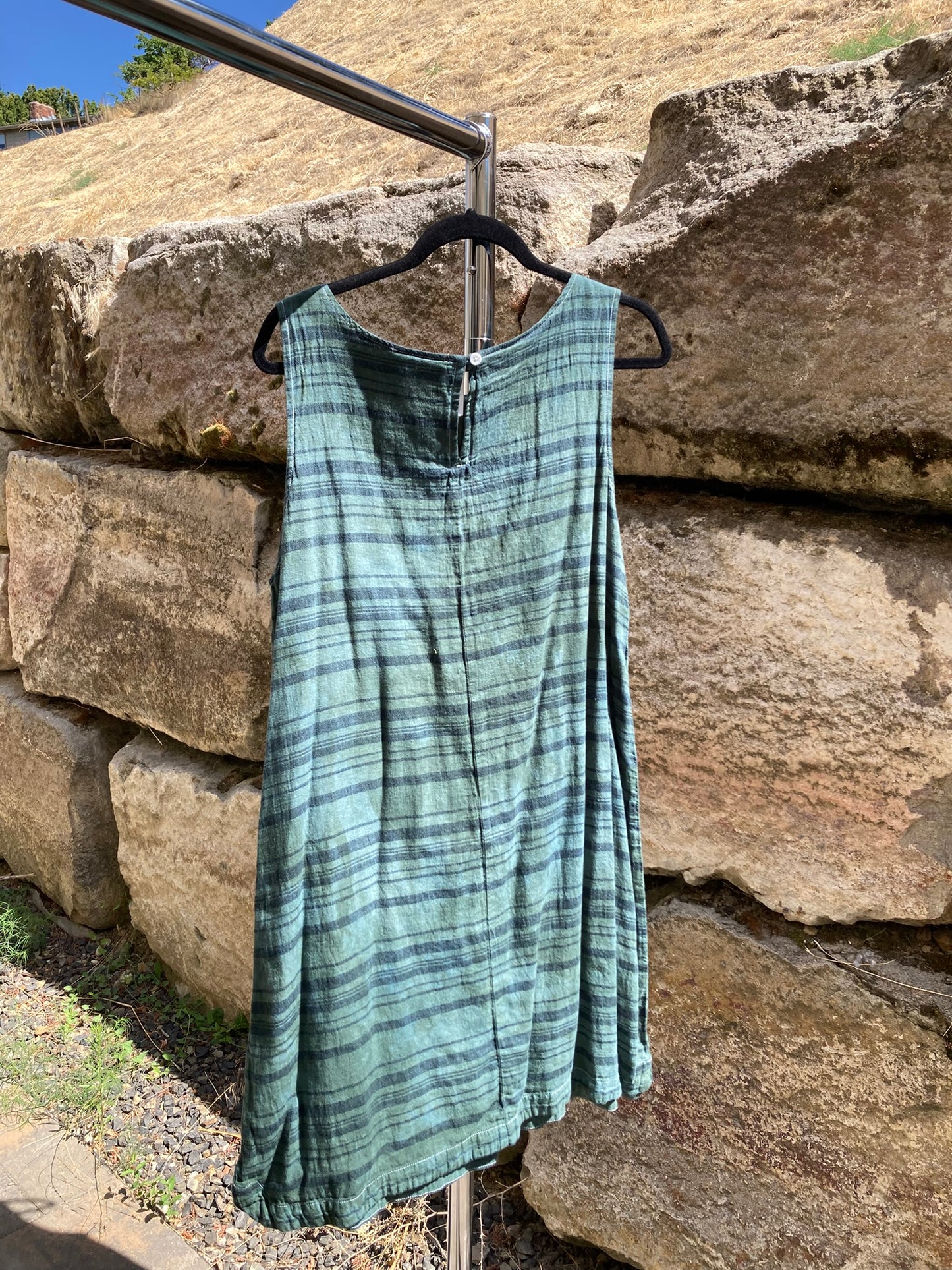 Sea Green Striped Dress- XL