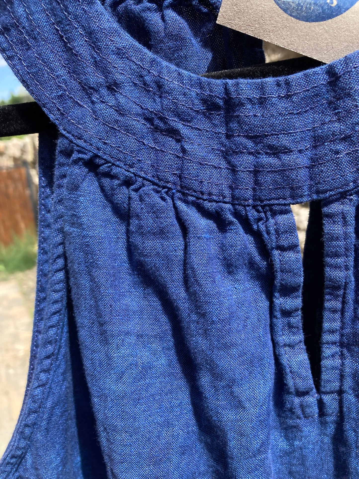 Navy Linen Dress- M