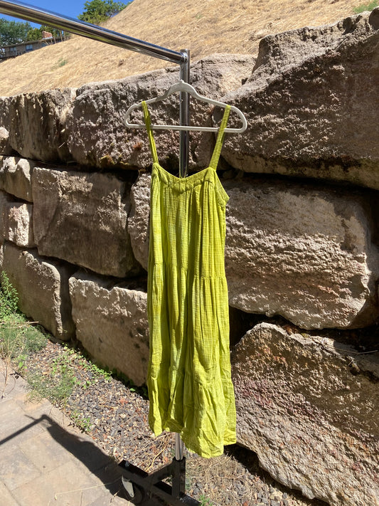 Chartreuse Dress- S