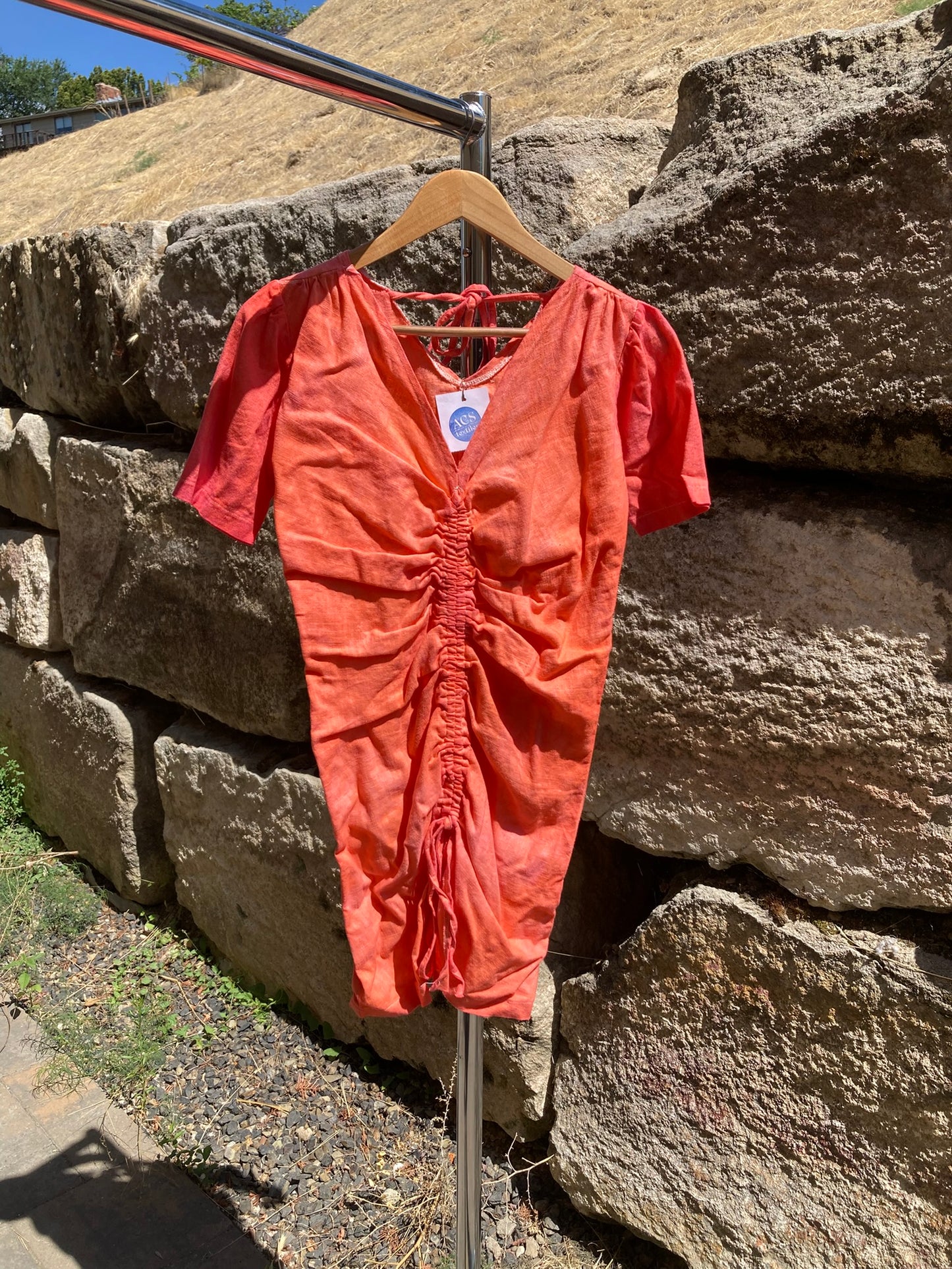 Blush Orange Dress- XS