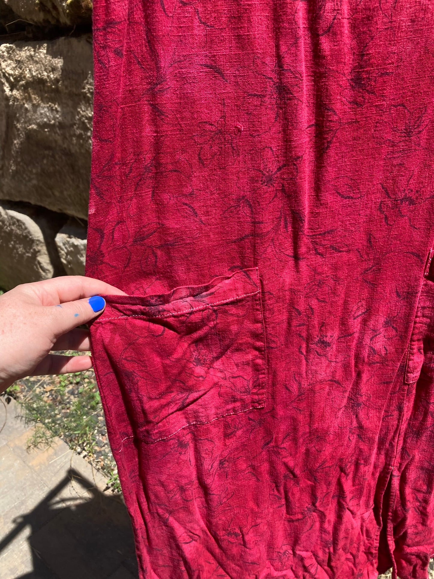 Pomegranate Floral Dress- S