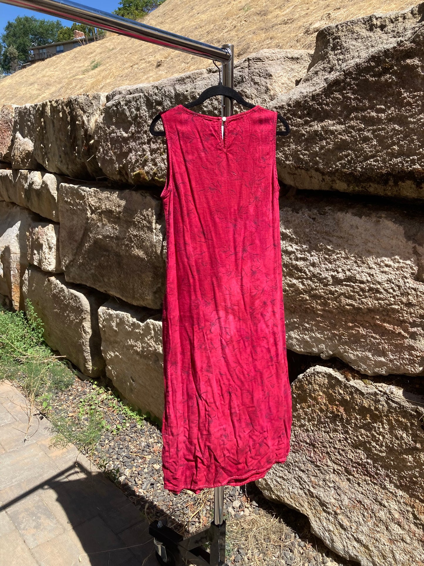 Pomegranate Floral Dress- S