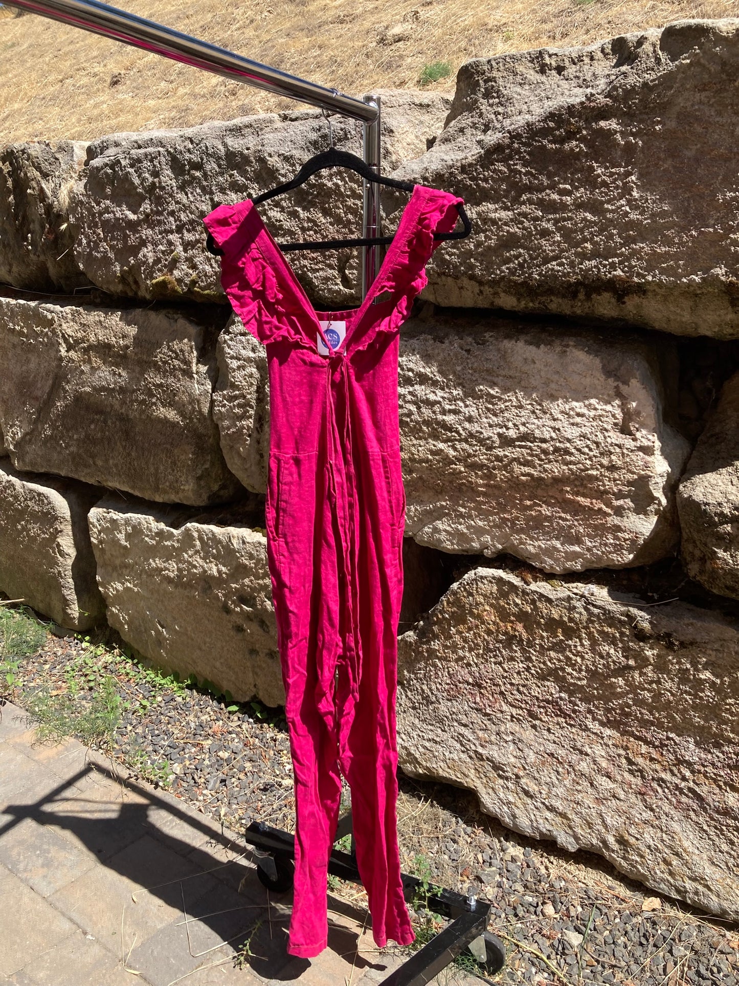 Hot Pink Jumpsuit- M