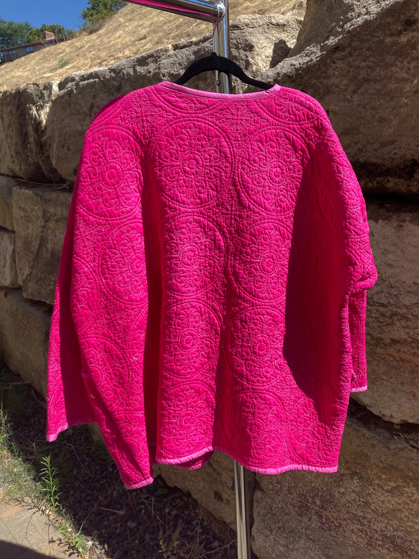 Hot Pink Quilt Coat