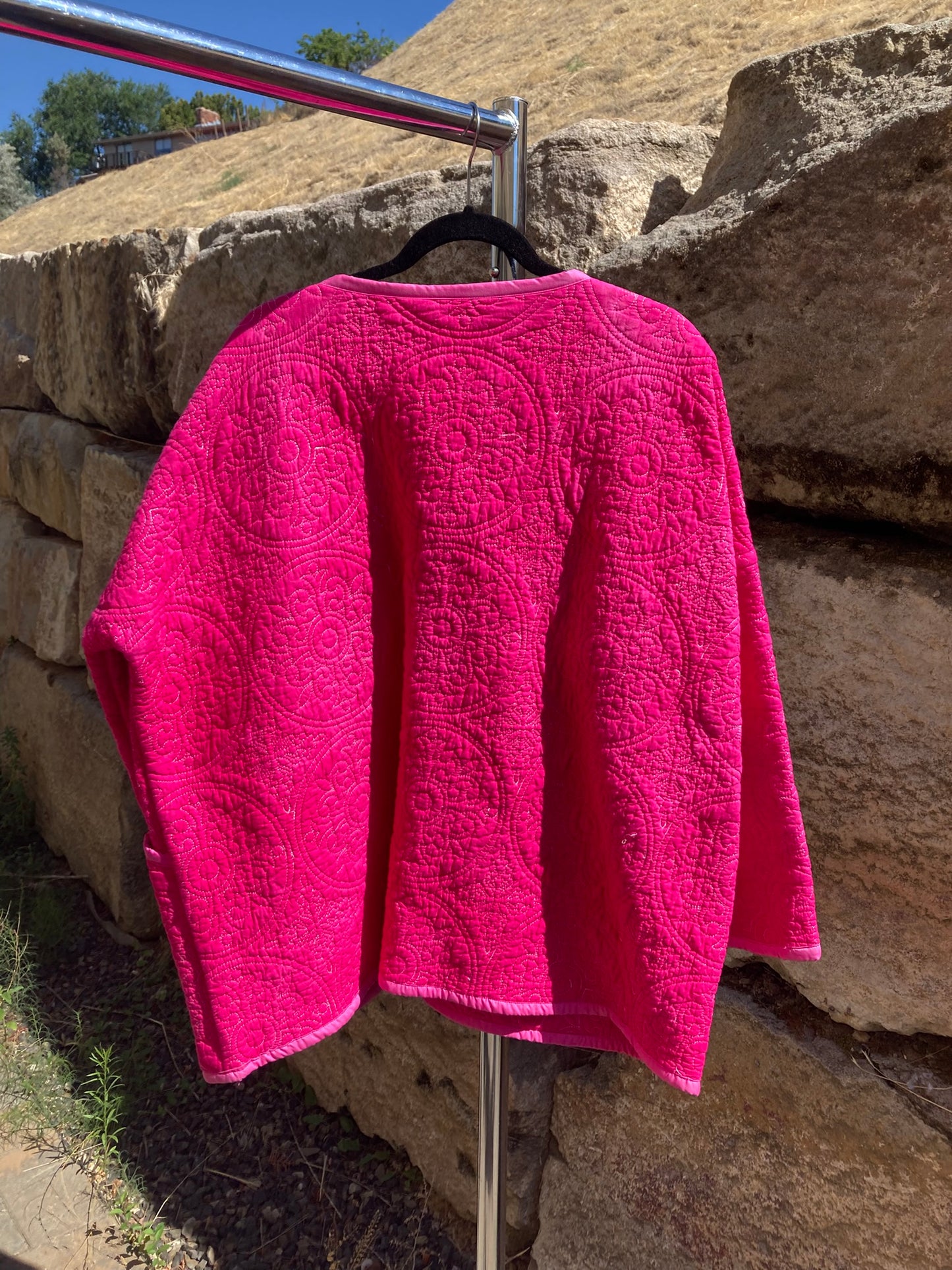 Hot Pink Quilt Coat