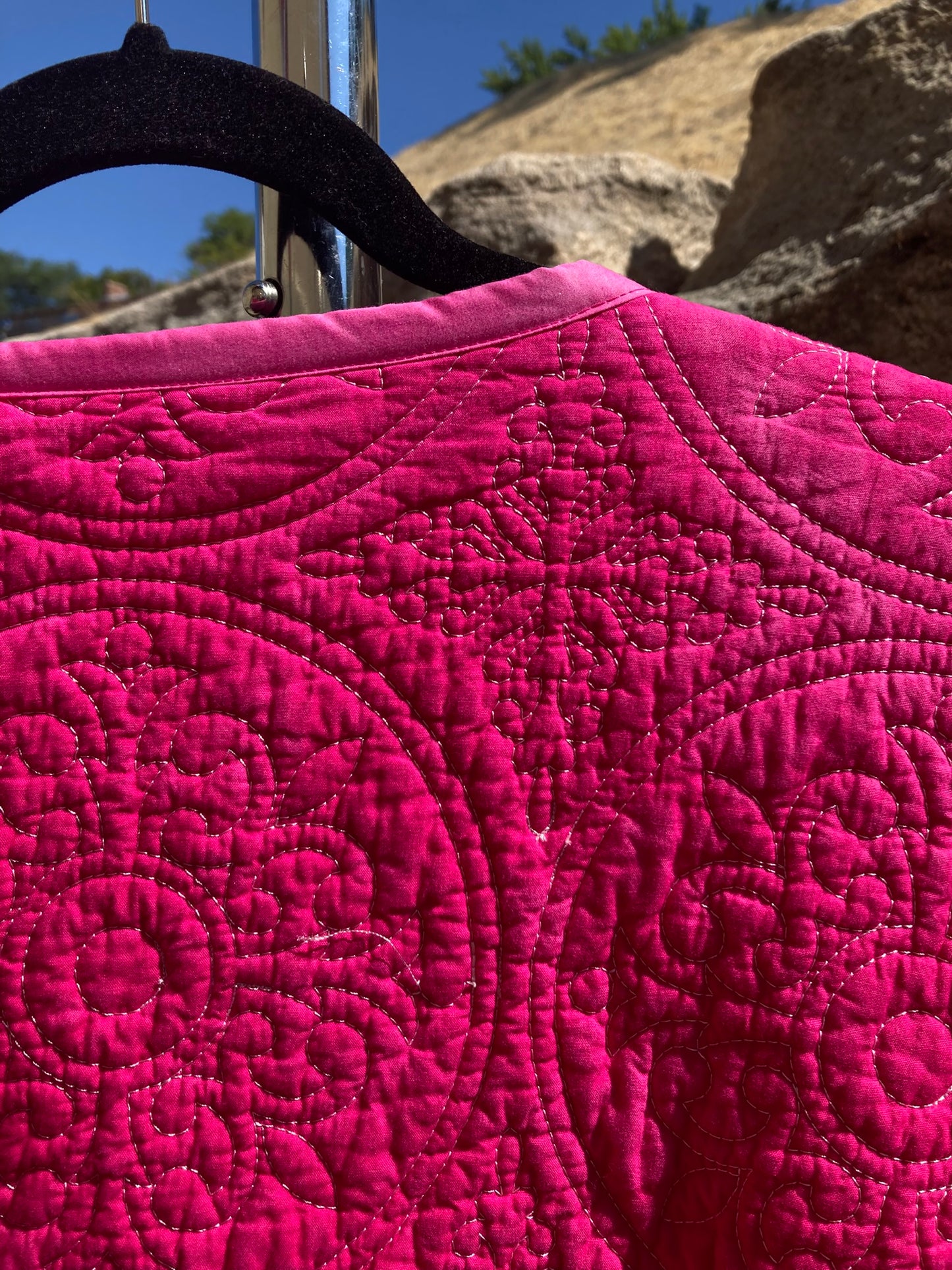 Hot Pink Quilt Coat