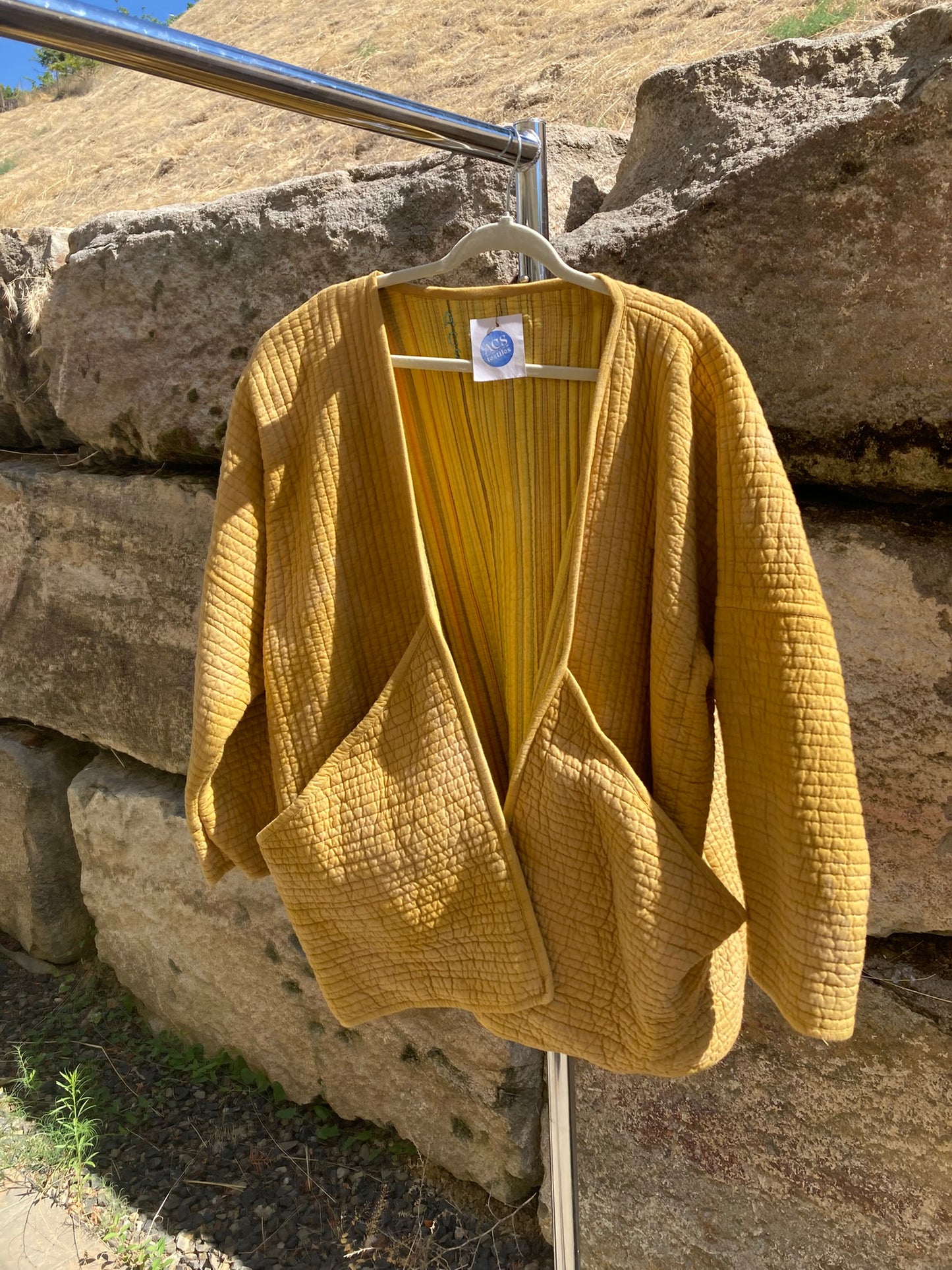 Mustard Yellow Quilt Coat
