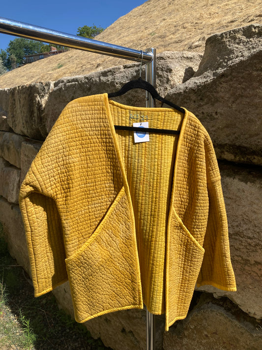 Mustard Yellow Quilt Coat