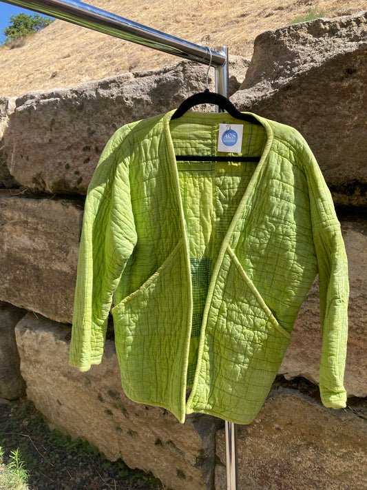 Chartreuse Quilt Coat