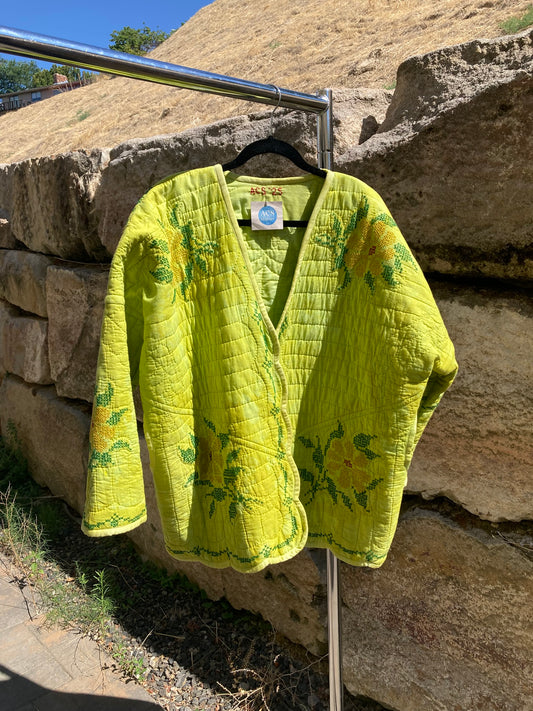 Cross-stitched Quilt Coat