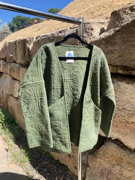 Moss Green Quilt Coat