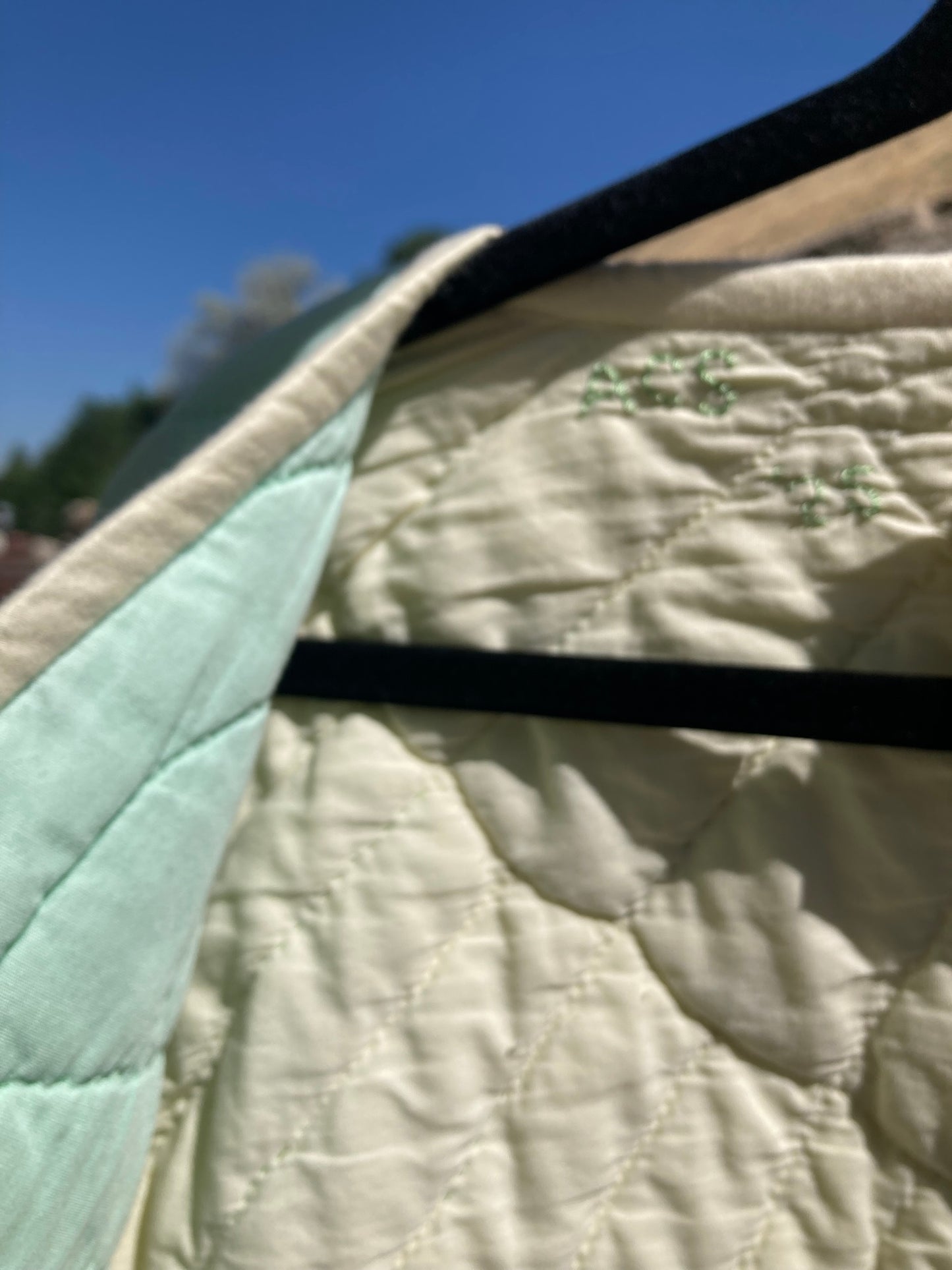 Mint Green Cropped Quilt Coat
