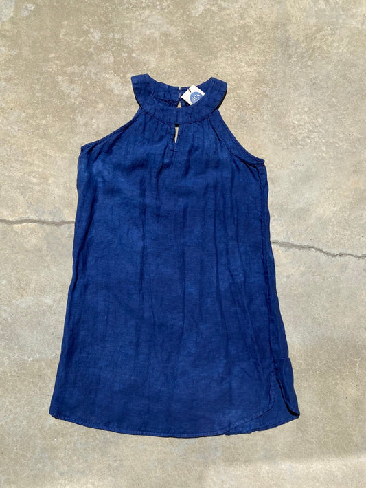 Navy Linen Dress- M