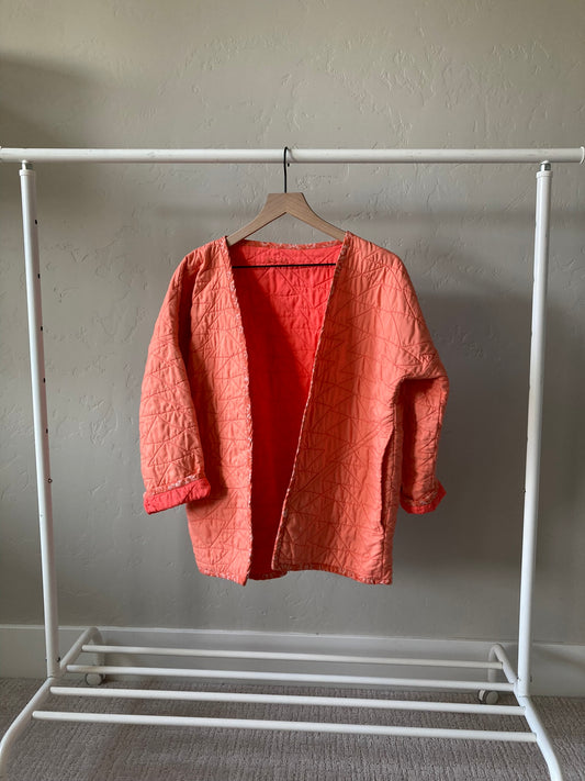 Peachy Quilt Coat - XS