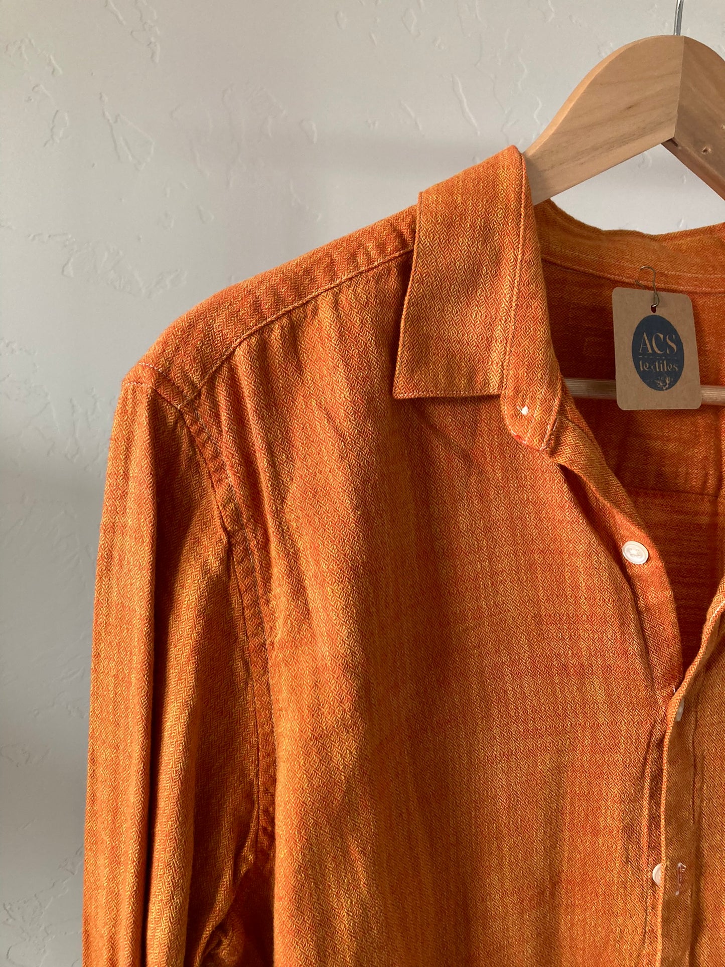 Orange Long Sleeve Button-Up- L