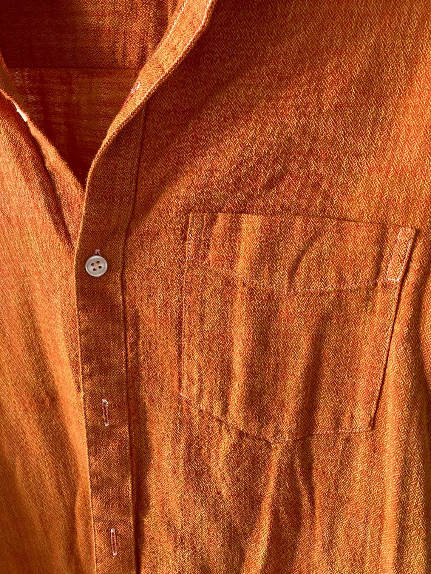 Orange Long Sleeve Button-Up- L