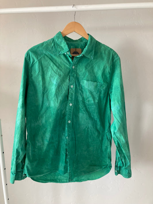 Kelly Green Button-Up- L